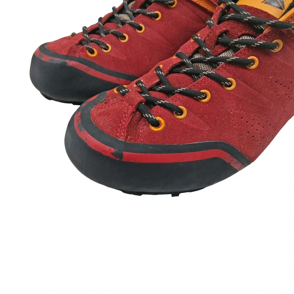 Dachstein Shoes Mens Size 8.5 Red Suede Trail Hiking Approach Vibram Sneakers_3